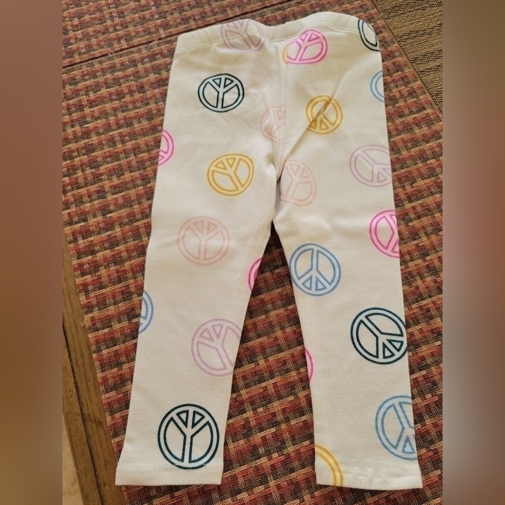 Cat & Jack 18 Months Peace Sign Leggings Two Pack - Picture 4 of 6